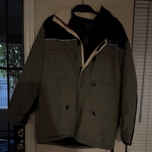 Nautica Men's Ski Jacket - Black and Green